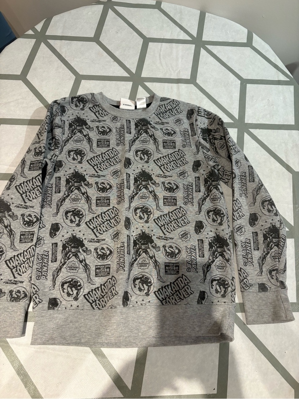 Marvel Gray Wakanda Forever Graphic Sweatshirt